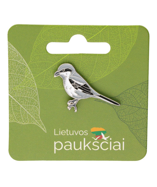 Enamel Pin Great Grey Shrike